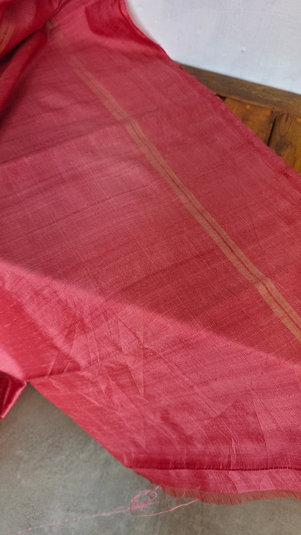 Blush Pink Zari Woven Raw Silk Saree - SRW6 - 11
