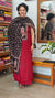 Red and Black Cotton Printed Suit