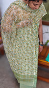 Pastel Green Block Printed Chanderi Suit with Kota Doria Dupatta
