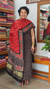Black and Red Modal Silk Suit - MOD201