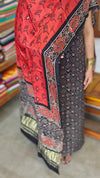 Black and Red Modal Silk Suit - MOD201