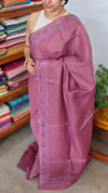 Mauve Net Kota Saree with Cutwork - 409M
