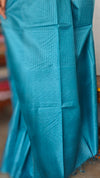 Sky Blue Lined Noil Tussar Silk Saree - 174D