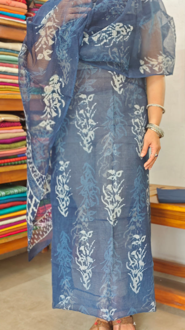Indigo Kota Doria Suit - GD331 - IN5
