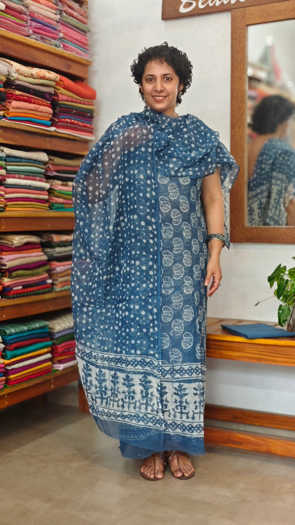 Indigo Kota Doria Suit - GD331 - IN6