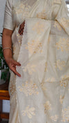 Canary Yellow Embroidered Kota Saree - RN233