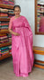 Candy Pink Lined Noil Tussar Silk Saree