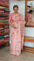 Light Peach Embroidered Silky Kota Saree