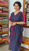 Blue and Pink Cotton Kaftan