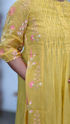 Mustard Mal Chanderi Dress - SCG11