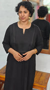 Black Modal Silk Kurti