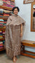 Taupe Checked Tussar Silk Suit - ZC570