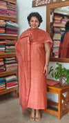 Dusty Peach Semi Tussar Silk Suit - EAY6 - 1