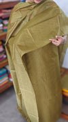 Olive Green SemiTussar Silk Suit - EAY6