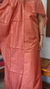 Dusty Peach Semi Tussar Silk Suit - EAY6 - 2