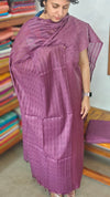 Wine Purple Semi Tussar Silk Suit - EAY6