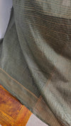 Fern Green Mini Check Semi Silk Saree - BGR8