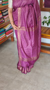 Magenta Mini Checks Semi Silk Saree - BGR8
