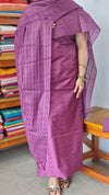 Orchid Purple Semi Tussar Silk Suit - EAY6