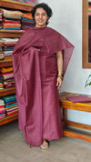 Wine Maroon Semi Silk Suit - EAY6