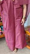 Wine Maroon Semi Silk Suit - EAY6