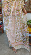 Green and Orange Printed Kota Doria Suit - GD331