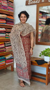 Brick Red and Cream Mal Chanderi Suit