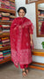 Cherry Red Net Kota Kurti Set - KN05