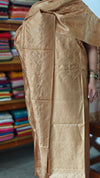 Golden Brown Embroidered Tussar Silk Suit - CC31