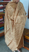 Golden Brown Embroidered Tussar Silk Suit - CC31