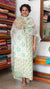 Off White and Green Cotton Suit with Kota Doria Dupatta