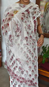 Maroon and Green Cotton Suit with Kota Doria Dupatta - CNA8