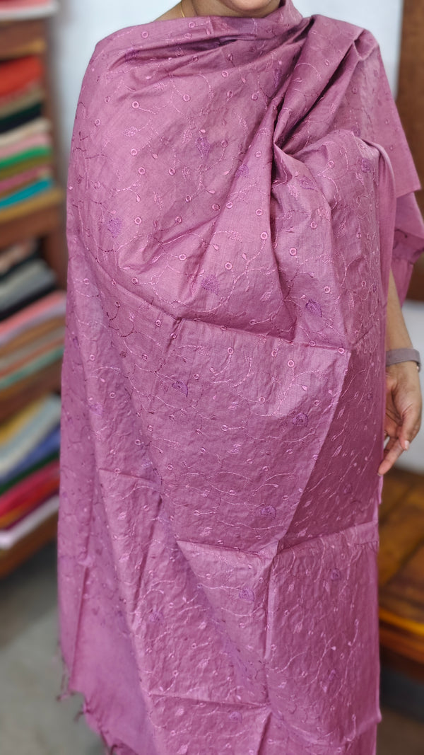 Mauve Bamboo Silk Suit