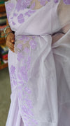 Lavender Net Kota Saree with Applique Work - EP25