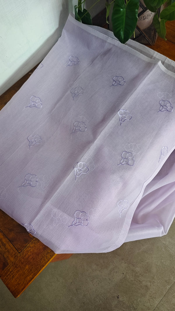 Lavender Net Kota Saree with Applique Work - EP25