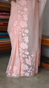 Peach Net Kota Saree with Applique Work - EP25