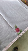 Pastel Pink Painted Kota Saree