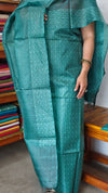 Dark Teal Noel Tussar Silk Suit - MNT4