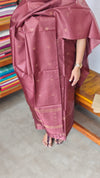Deep Maroon Tussar Silk Suit - PT18