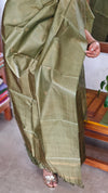 Basil Green Tussar silk Suit - PT18