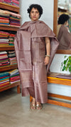 Muted Mauve Woven Tussar Silk Suit - BCE3