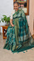 Peacock Green Chanderi Banarasi Saree