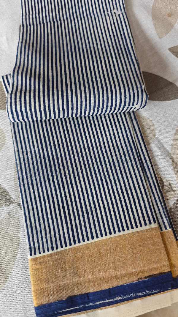 Block Printed Kerala Saree