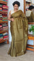 Olive Green Semi Tussar Silk Saree - TF51