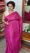 Magenta Semi Tussar Silk Saree - TF51