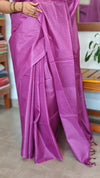 Orchid Purple Semi Tussar Silk Saree - TF51