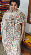 Beige Red and Mustard Cotton Linen Suit