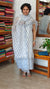White and Blue Super net Kota Suit