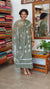 Slate Green Block Printed Cotton Suit