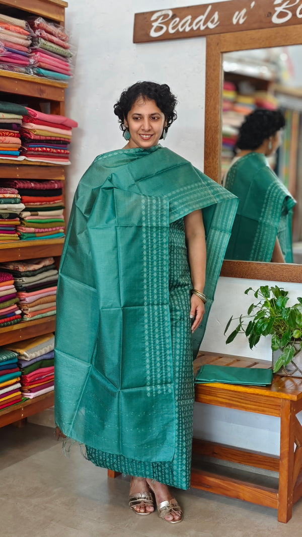 Teal Noel Tussar Silk suit - MNT4 - 2